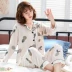 Đồ ngủ siêu mỏng của phụ nữ mùa hè cotton lụa vải ngủ - Pyjama quan lot nam Pyjama