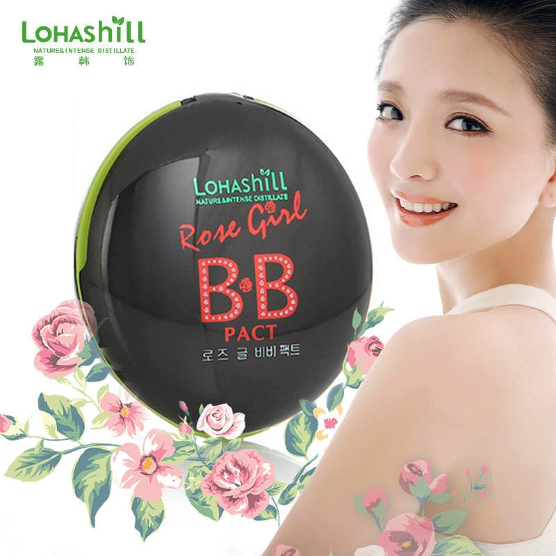 Trang web chính thức Hàn Quốc chính thức Luhan trang điểm cô gái hoa hồng Lohashill công dụng kép Kem nền che khuyết điểm BB phấn ẩm 685 - Bột nén