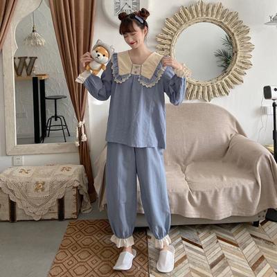 taobao agent Autumn pijama, brand cute set, plus size, long sleeve, loose fit