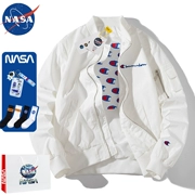 NASA chung mùa xuân và mùa thu hợp thời trang thương hiệu áo khoác thêu nam và nữ các cặp vợ chồng phi công Mỹ ma1 áo khoác bóng chày rời đồng phục