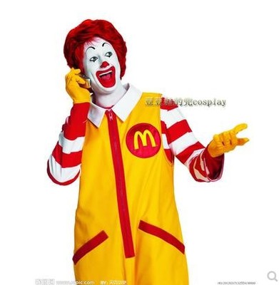 taobao agent McDonald performed Cosplay clothing M not (McDonald's Uncle McDonald in McDonald's Clown Golden Arch Welcome to Dance