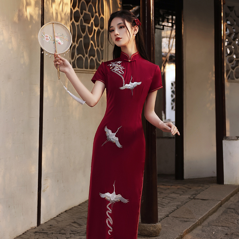  S+Burgundy, with embroidery  