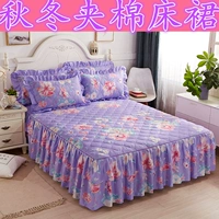 Váy ngủ bằng vải cotton dày phủ giường đơn mảnh phiên bản Hàn Quốc của bộ công chúa giường ngủ chống trượt Simmons trải giường váy 1,8m ga giường có viền