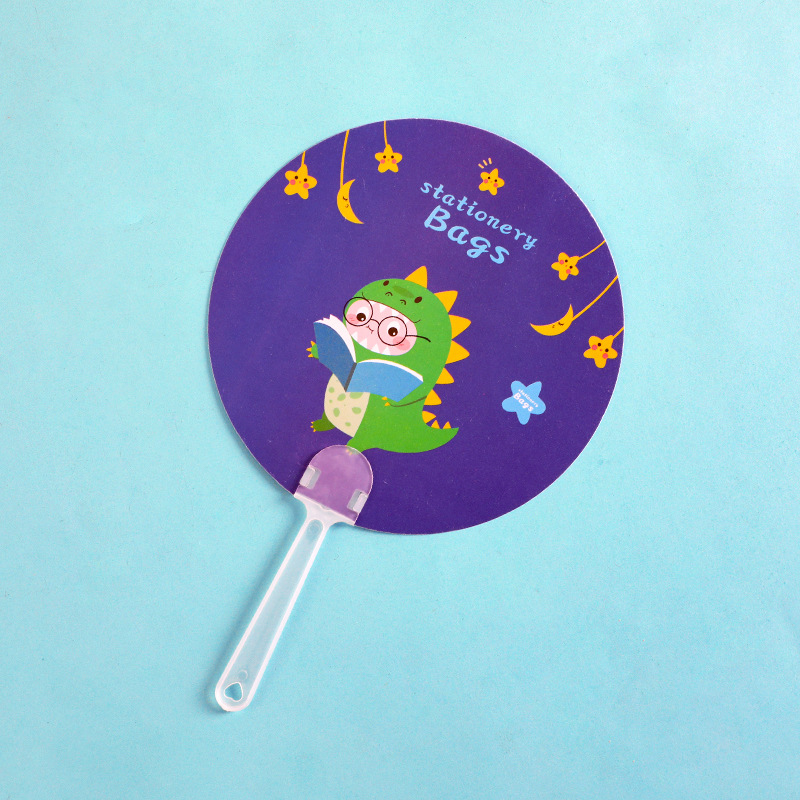 Little Dinosaursummer cool and refreshing originality Cartoon hold Small fan With you Portable Small round fan lovely Mini children Hand shake Fan