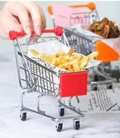 Xe đẩy Fries Chủ Mini Siêu thị Giỏ hàng Giỏ gà rán Giỏ dao kéo sáng tạo Nhà hàng Cafe Bộ đồ ăn - Đồ ăn tối dĩa ăn