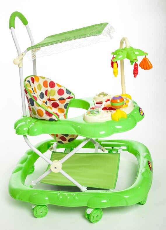 Green Luxury2021 baby carriage Boys and girls Walkers newborn bb baby walk vehicle child With music Starting car