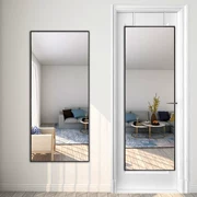 Gương đầy đủ chiều dài gương thay đồ gương treo tường phù hợp gương dán đơn giản nhà treo tường phòng ngủ ký túc xá treo gương cửa - Gương