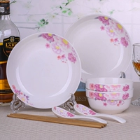 Binhai 2 чаши, 2 тарелки, 2 ложки и 2 палочки для еды
