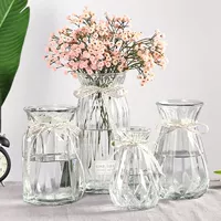 Bình nhỏ tươi, cọ trắng thủy canh, cây phong phú, bình thủy tinh, trang trí trang trí, bình hoa, thủy canh xanh - Vase / Bồn hoa & Kệ các mẫu chậu hoa đẹp