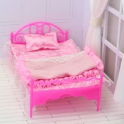 Công chúa đồ chơi giường vỏ đôi đôi đồ nội thất sáu điểm quilt phụ kiện giường dễ thương đặc biệt búp bê giường - Búp bê / Phụ kiện