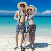 2018 mới cặp đôi đồ bơi đi biển quần chia áo tắm phụ nữ ba mảnh phù hợp với kỳ nghỉ bãi biển tập hợp áo tắm - Vài đồ bơi