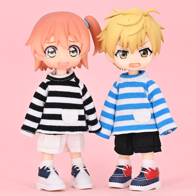 taobao agent OB11 baby casual striped sweater long -sleeved T -shirt GSC clay 12 points BJD YMY P9 clothes