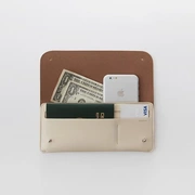 Hàn Quốc nhập khẩu ví da dài điện thoại di động túi xách màu rắn hộ chiếu du lịch tài liệu du lịch gói vé chủ thẻ đơn giản - Túi thông tin xác thực