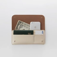 Hàn Quốc nhập khẩu ví da dài điện thoại di động túi xách màu rắn hộ chiếu du lịch tài liệu du lịch gói vé chủ thẻ đơn giản - Túi thông tin xác thực ví đựng giấy tờ xe ô tô