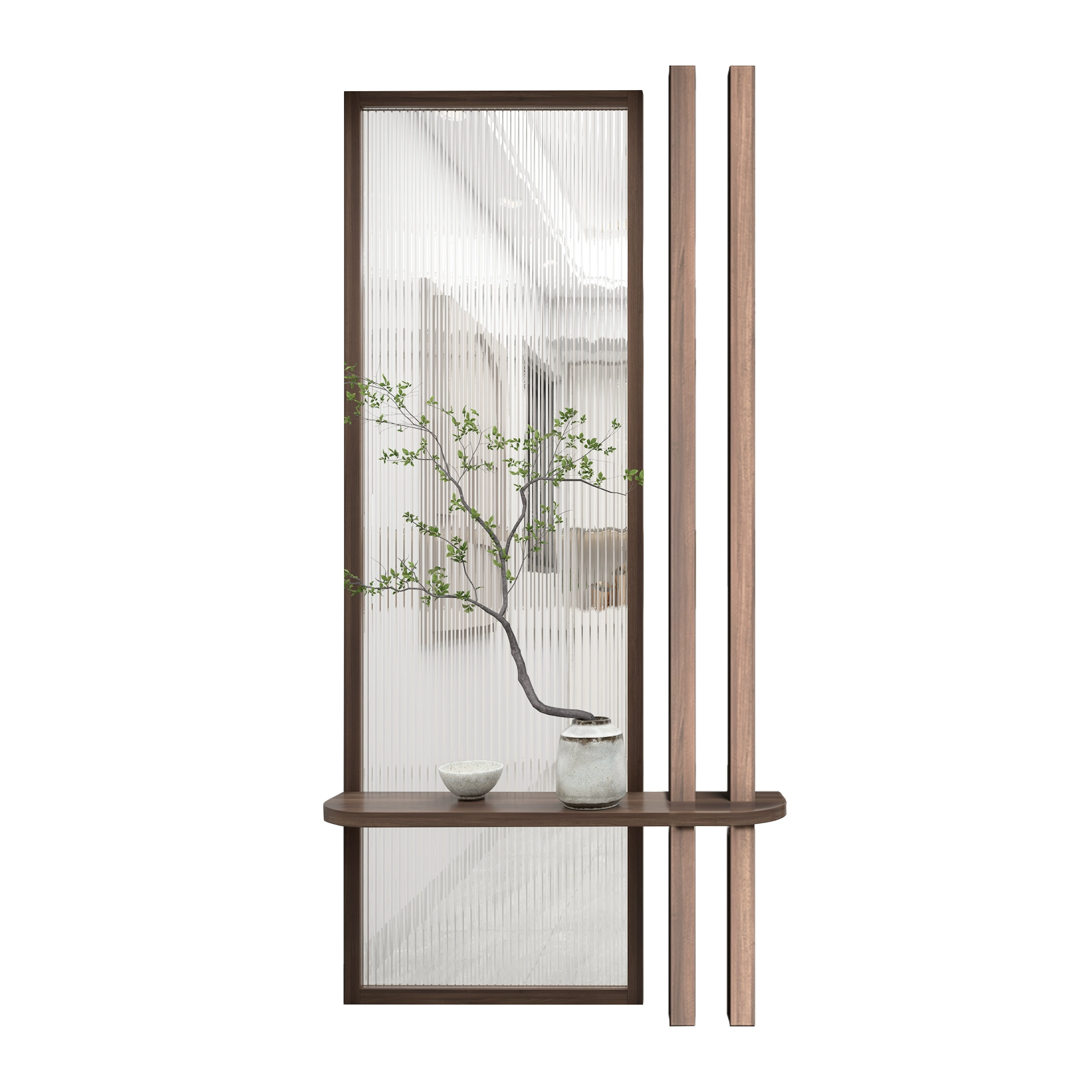 Tùy chỉnh 
            hiện đại đơn giản bằng gỗ nguyên khối ánh sáng sang trọng lối vào sảnh sáng tạo Kính Changhong siêu trắng vách ngăn cửa ra vào phòng khách vách ngăn phòng ngủ đẹp 