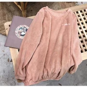 Áo một mảnh cổ tích ấm áp phù hợp với nhung san hô nữ xuân 2018 mới cộng với đồ ngủ nhung lười phục vụ tại nhà - Pyjama
