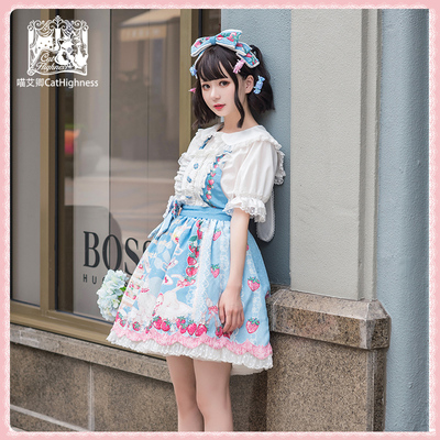taobao agent Cute genuine dress for princess, strawberry, Lolita style
