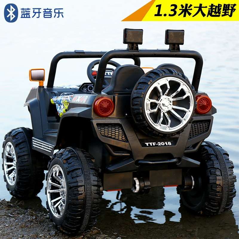 Xe điện trẻ em bốn bánh xe off-road Xe bốn bánh đồ chơi điều khiển từ xa xe có thể ngồi người bé với xe đẩy đôi đu - Con lăn trượt patinet / trẻ em