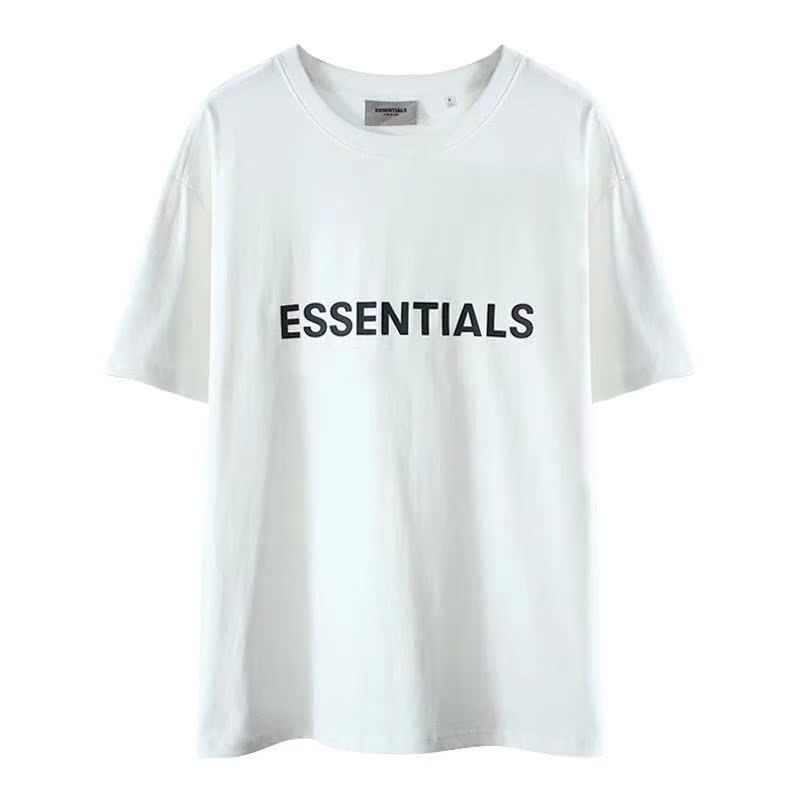 WhiteFOG21SS new Double line Wealth Short sleeve High street trend Versatile T-shirt ins tide Fear of GOD
