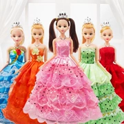 Búp bê đám cưới lưới công chúa quần áo phù hợp với cô gái chơi nhà đồ chơi trẻ em quà tặng sinh nhật giải thưởng hộp quà tặng - Đồ chơi mềm