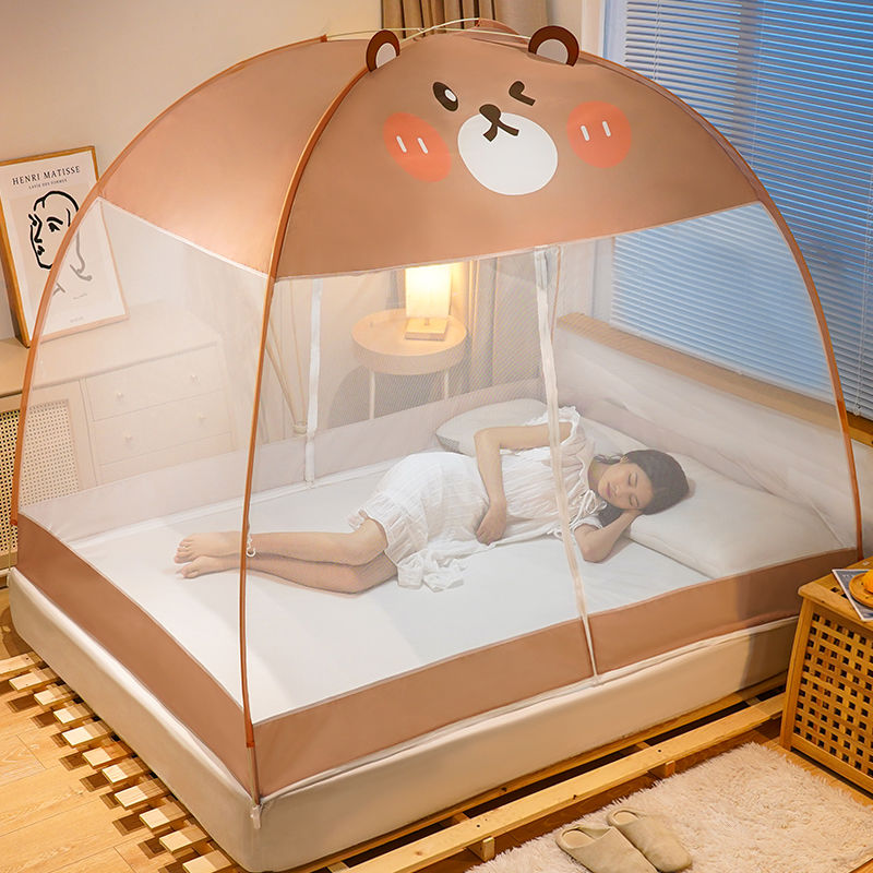 免安装蒙古包蚊帐家用新款防止掉床摔儿童宝宝新型床罩防卧室