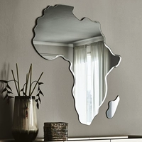 Геометрическое африканское топографическое зеркало Стена Топографическая карта наложенная художественная графическая графическая стереостенная зеркало зеркало зеркало
