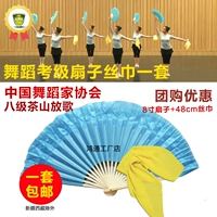 Ассоциация китайских танцоров Chashan Fang Song Fant Fan Fan и шелковый шарф комбинация тренировок