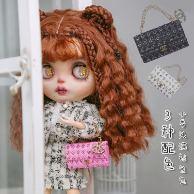 taobao agent BLYTHE small cloth BJD6 points soldier FR doll OB24 small incense wind diamond colorful alloy bag