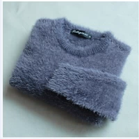 Глубокий серый [круглое свитер для волос шеи]