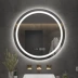 Gương tròn treo tường gương phòng tắm thông minh gương toilet có đèn led màn hình cảm ứng gương treo tường dạ quang chống sương mù 