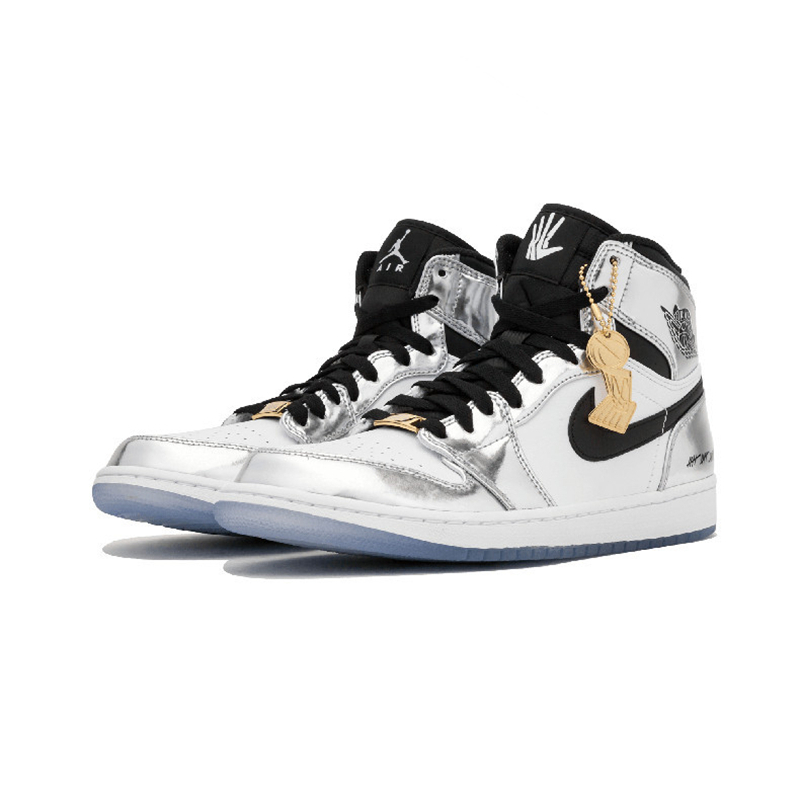 Leonardquality goods Nike AJ1 Obsidian university blue Men's Shoes Black Silver Barb Biology hacker Shadow grey Gao Bang Women's Shoes