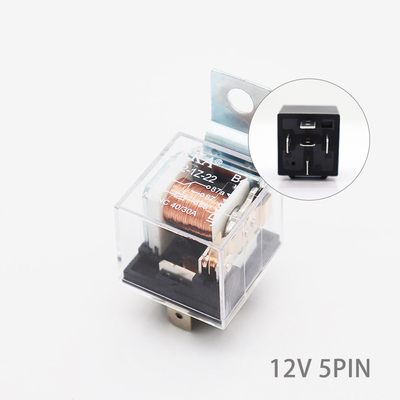 디바이스마트,EV 전기차/캠핑카/그린에너지 > 스위치/커넥터/릴레이 > 릴레이,SMG,KKA-B4 투명 릴레이 12V 40A 5핀 철판 [TYE-RL010],차량용 릴레이 12V 40A 5핀 / NO : 40A 14V / NC : 30A 14V / 1a1b1c / 브라켓(철)