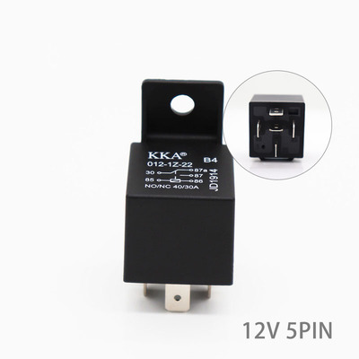 디바이스마트,EV 전기차/캠핑카/그린에너지 > 스위치/커넥터/릴레이 > 릴레이,SMG,KKA-B4 릴레이 12V 40A 5핀 플라스틱판 [TYE-RL015],차량용 릴레이 12V 40A 5핀 / NO : 40A 14V / NC : 30A 14V / 1a1b1c / 브라켓(플라스틱)