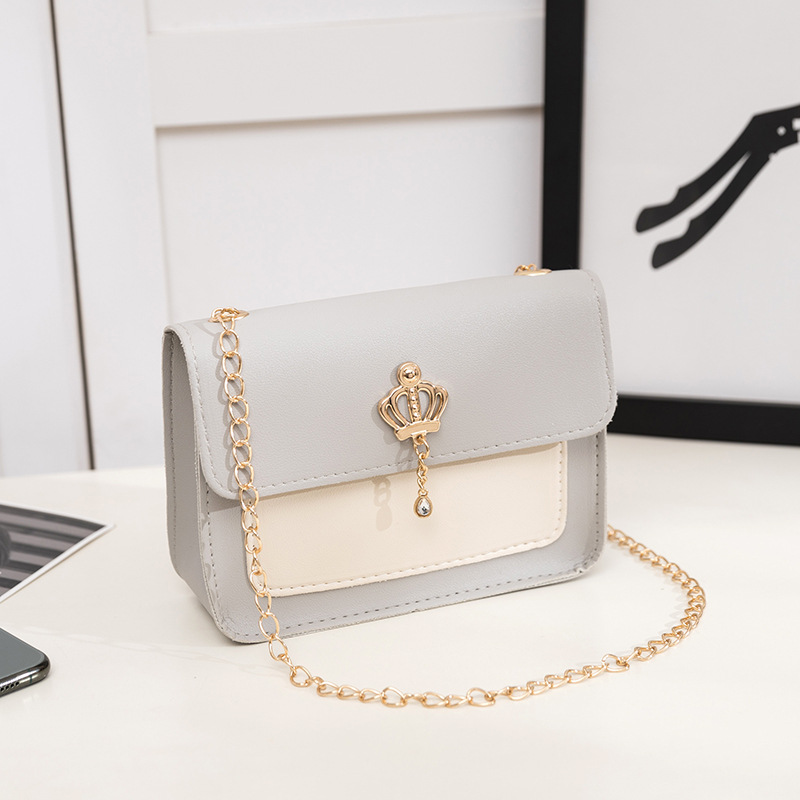 Light Greyins interlayer Small bag female summer new pattern The single shoulder bag Fashionable and versatile Foreign style ma'am chain Messenger Small square bag