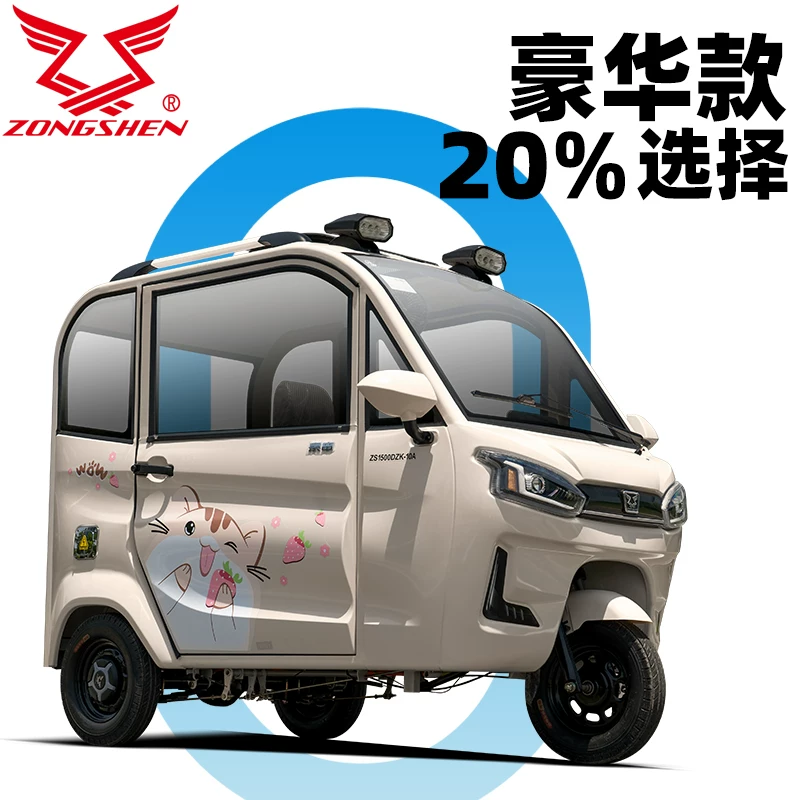 Zongshen электрический трицикл домашний маленькая леди для подбора и высадки детей для тащить грузовой самокат новый национальный стандарт аккумуляторный автомобиль может использовать