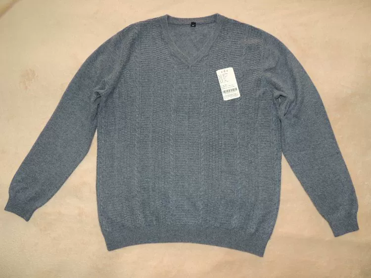 Áo len cổ chữ V phúc lợi cho nam-áo len cashmere-Áo len đáy thời trang = Cashmere tự nhiên - Áo len Cashmere