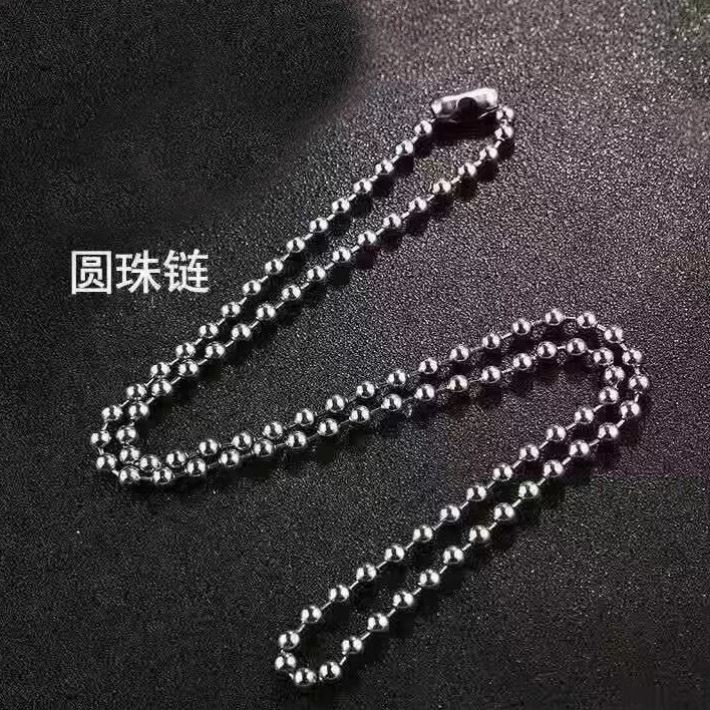 P56 - Simple Wind Necklace Round Rice Chain [A Single Chain]Port style star Pendants Necklace female tide ins Hip hop have more cash than can be accounted for Simplicity Versatile Sweater sweater chain Couple man Cool