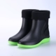 Giày đi mưa nam ống giữa giày cao su chống trượt chống thấm nước nhà bếp mang đi cho người đi giày bao ngoài đặc biệt cộng với giày đi mưa nhung ấm áp ủng lội nước