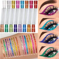 16Pcs Makeup Colorful Liquid Eyeliner Stick Glitter Sequins