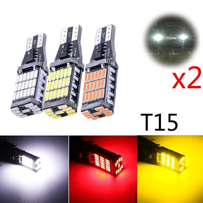2pcs DC 12V Car Revery Back Light T15 W16W 45 SMD 4014 High