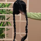 Ретро парик подходит для мужчин и женщин с косичкой