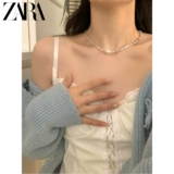 ZARA Дизайнерское ожерелье из жемчуга, 2023, тренд сезона, легкий роскошный стиль