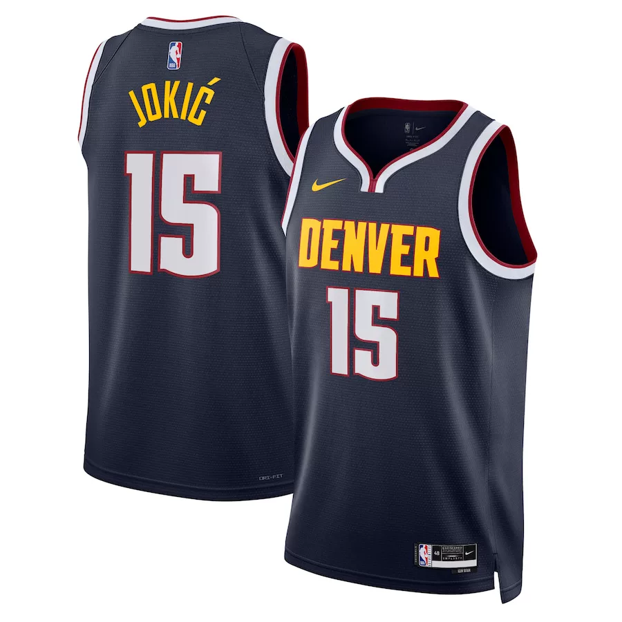 Американская версия Genuine Nuggets No. 15 Jakich Jersey 1 Porter Gordon Мужские баскетбольные ткани 27 Murray City Version