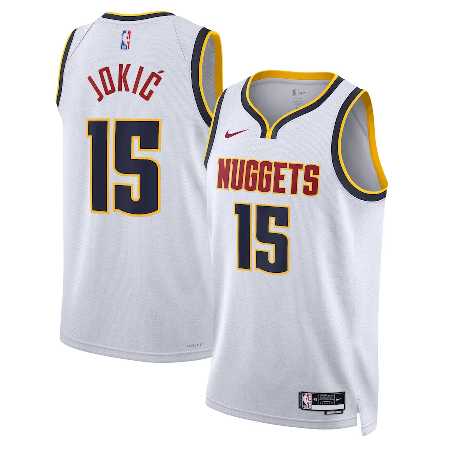 Американская версия Genuine Nuggets No. 15 Jakich Jersey 1 Porter Gordon Мужские баскетбольные ткани 27 Murray City Version