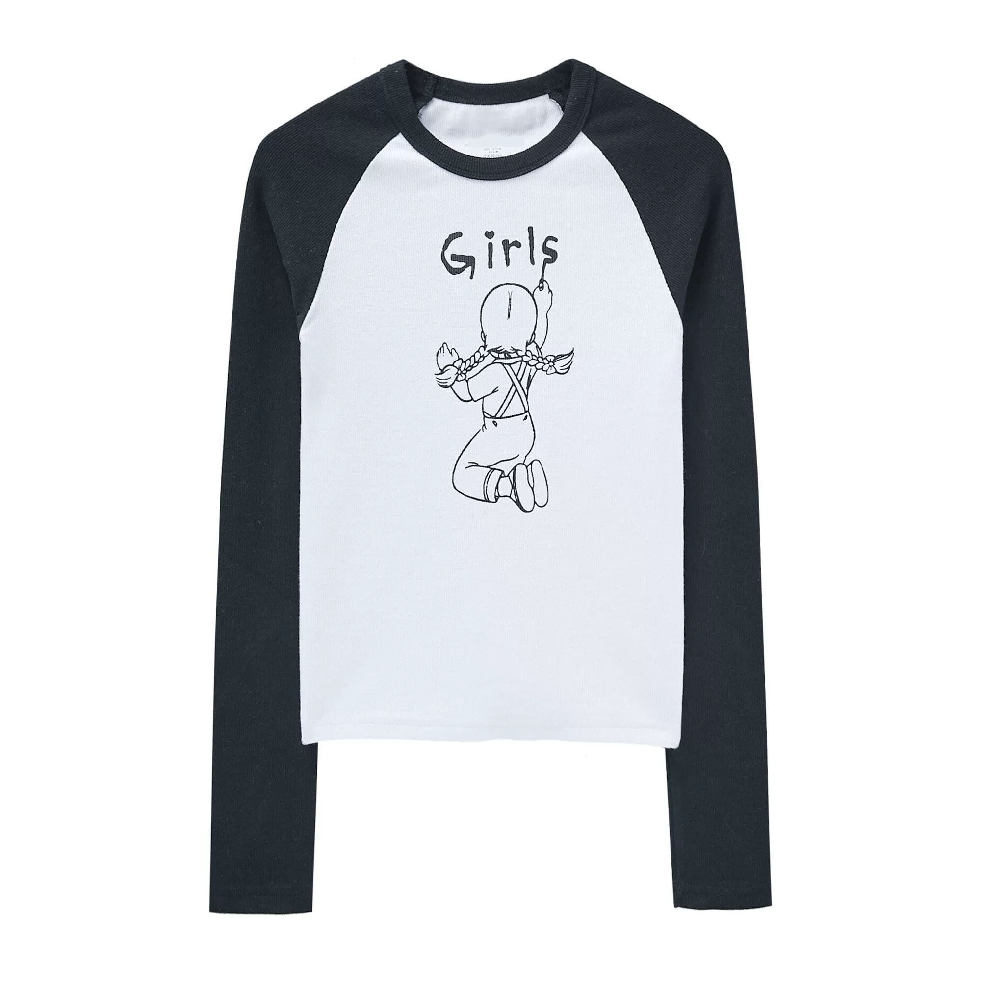 Новая американского стиля цветовая подгонка Brandy Gyaru BM длинный рукав футболка женская хлопковая острая девушка топ