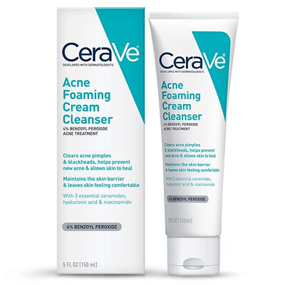 Cerave Acne Poamin Cream Cleanser Acne Atment Face Wash Hya