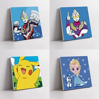 Ultra, цифровой акрил, мультяшный Ультрамен Тига, «сделай сам», ручная роспись, 20×20см, 4 шт