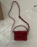 Ретро красный маленький кошелек с бантиком, сумка через плечо, коллекция 2023, в корейском стиле