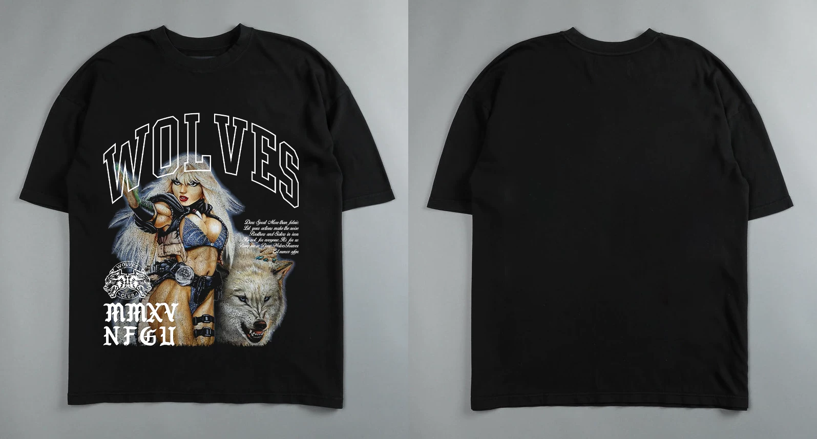 [Darc Wolf Спорт футболки Oversized графика DTG печать техника]