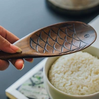 Японская стиль деревянная рыба -рисовая горшка с рисовой лопатой, рисовая лопата, рисовая лопата Нанму, рисовая лопата, рисовая кухонная посуда